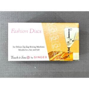 Singer Touch & Sew Fashion Discs Cams for 620 625 628 Part 21976 Set Of 12 Box